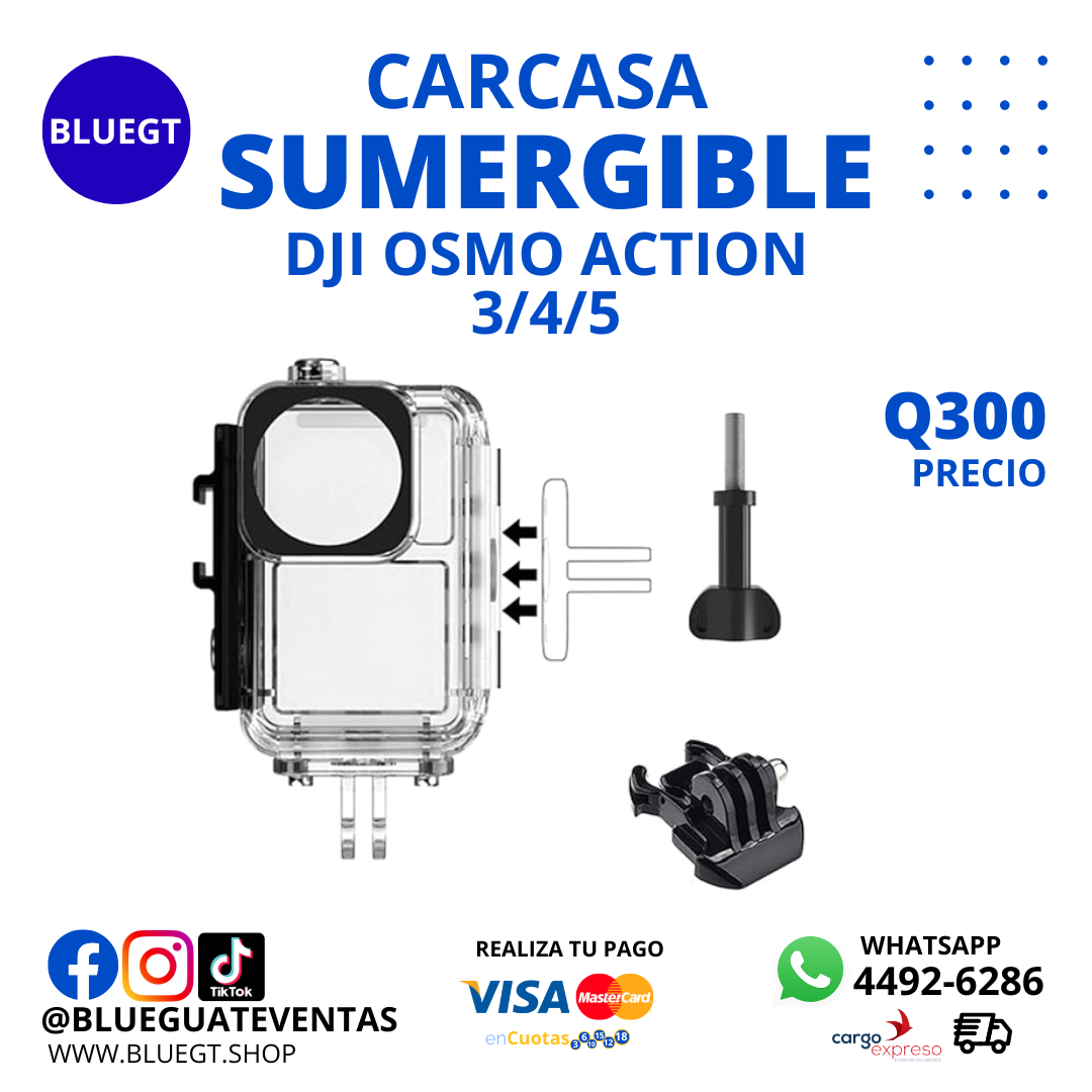 CARCASA SUMERGIBLE DJI OSMO ACTION 3/4/5