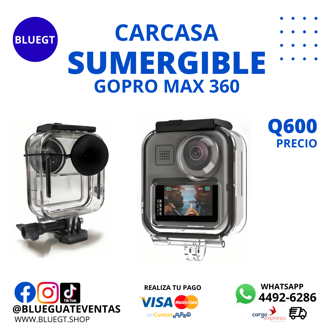 CARCASA SUMERGIBLE GOPRO MAX 360