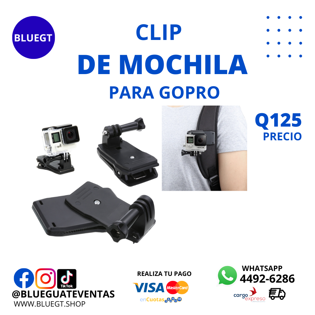 CLIP DE MOCHILA PARA GOPRO