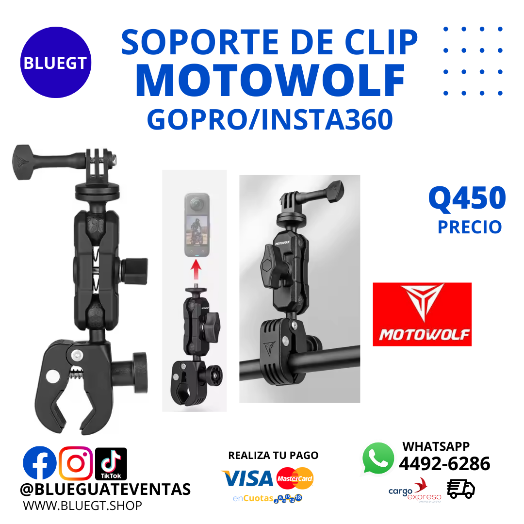 SOPORTE DE CLIP MOTOWOLF