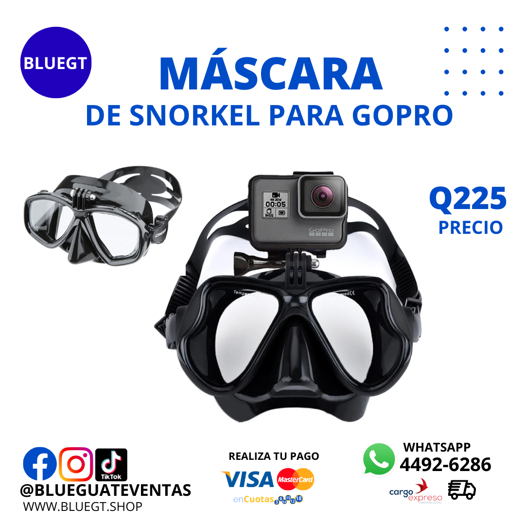 MÁSCARA DE SNORKEL PARA GOPRO