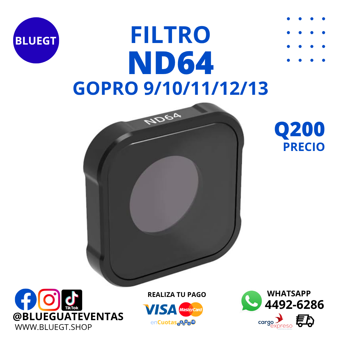 FILTRO ND64 GOPRO 9/10/11/12/13