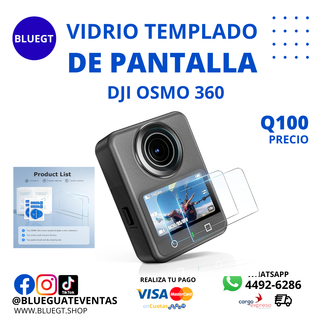 VIDRIO TEMPLADO PANTALLA DJI OSMO 360