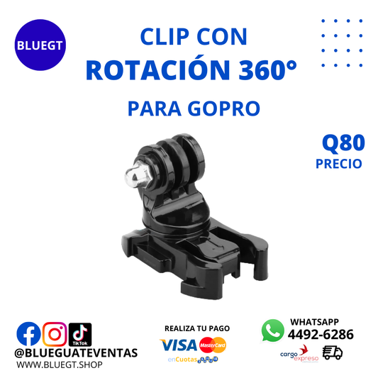 CLIP CON ROTACIÓN 360°