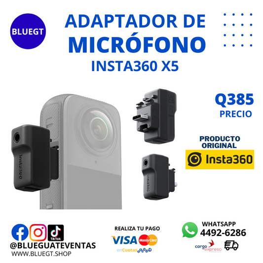 ADAPTADOR DE MICRÓFONO INSTA360 X5
