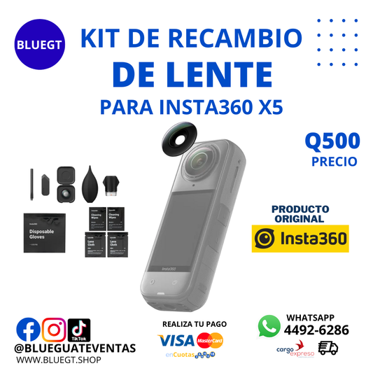 KIT DE RECAMBIO DE LENTE INSTA360 X5