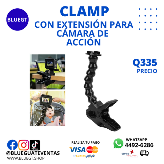 CLAMP CON EXTENSIÓN PARA CÁMARA DE ACCIÓN