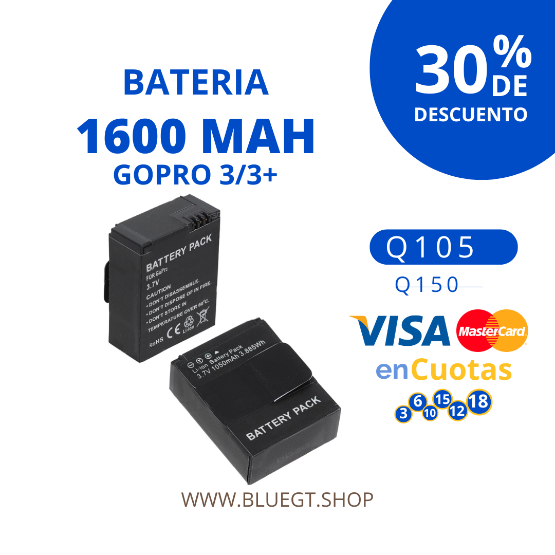 BATERÍAS PARA GOPRO 3/3+