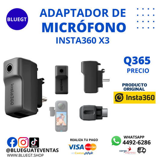 ADAPTADOR DE MICRÓFONO INSTA360 X3