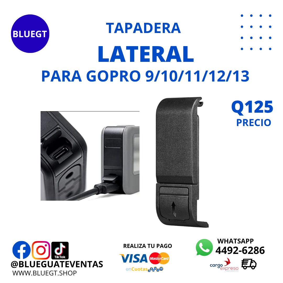 TAPADERA LATERAL GOPRO 9/10/11/12/13