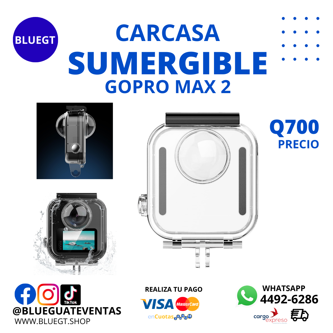 CARCASA SUMERGIBLE GOPRO MAX 2