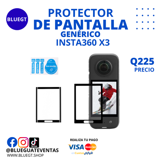 PROTECTO DE PANTALLA GENÉRICO INSTA360 X3