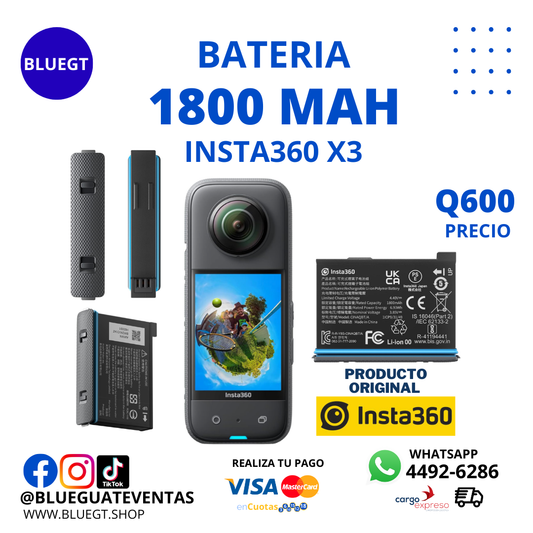 BATERÍAS PARA INSTA360 ONE X3