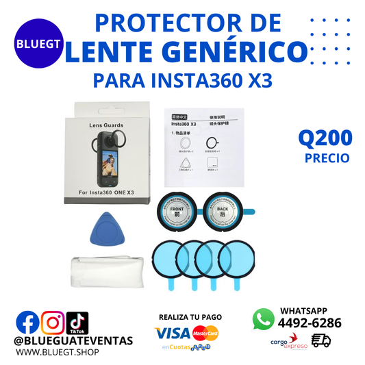 PROTECTOR DE LENTE GENÉRICO INSTA360 X3