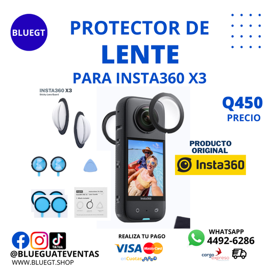 PROTECTOR DE LENTE INSTA 360 X3