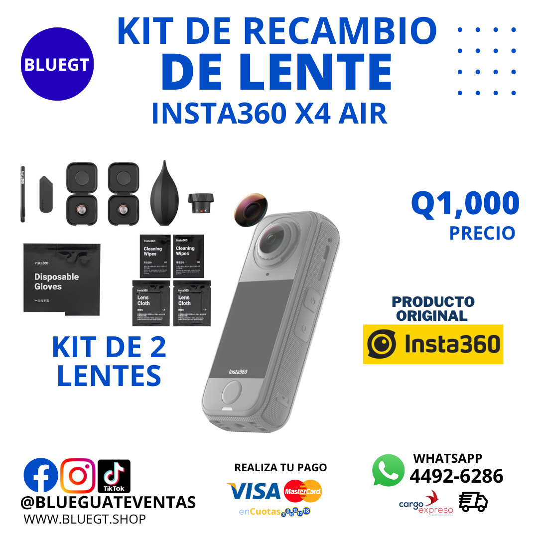 KIT DE RECAMBIO DE LENTE INSTA360 X4 AIR