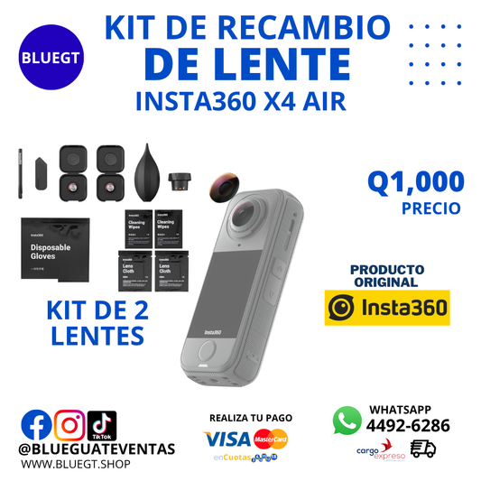 KIT DE RECAMBIO DE LENTE INSTA360 X4 AIR