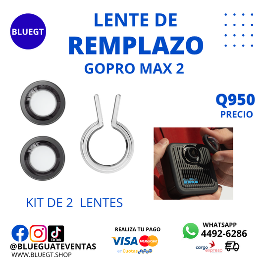 LENTE DE REEMPLAZO GOPRO MAX 2