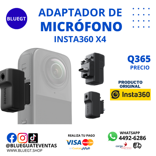 ADAPTADOR DE MICRÓFONO INSTA360 X4