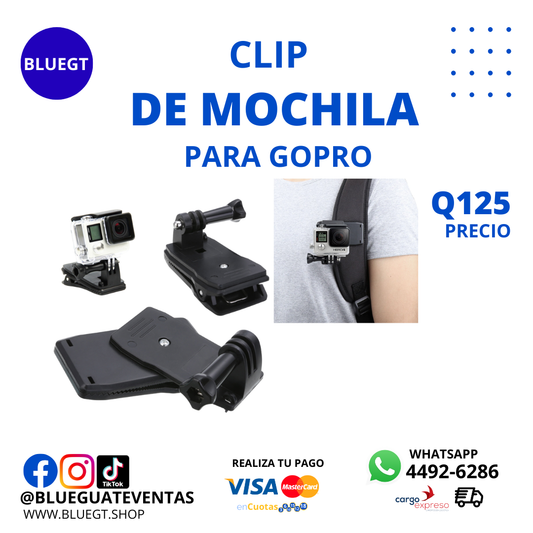 CLIP DE MOCHILA PARA GOPRO