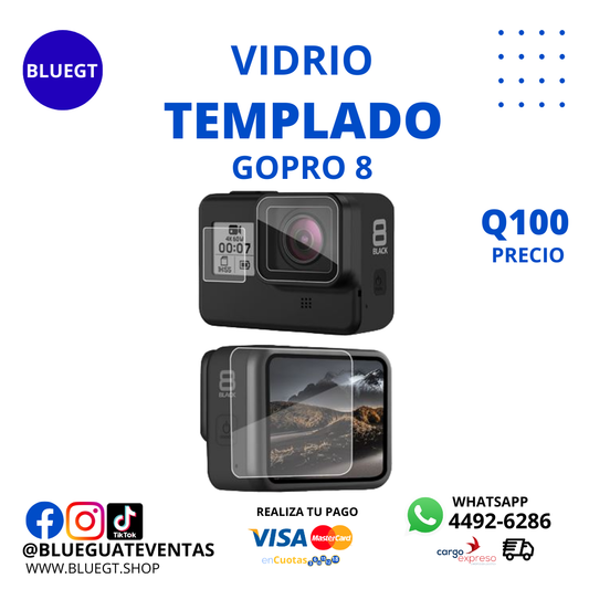 VIDRIO TEMPLADO GOPRO 8