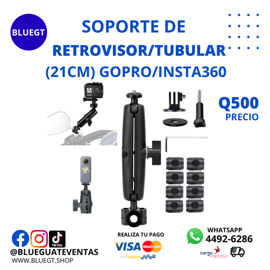 SOPORTE DE RETROVISOR/TUBULAR (21 cm)