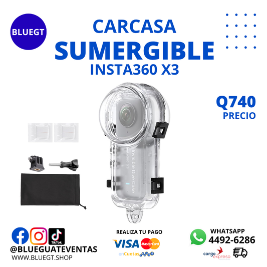 CARCASA SUMERGIBLE INSTA360 X3