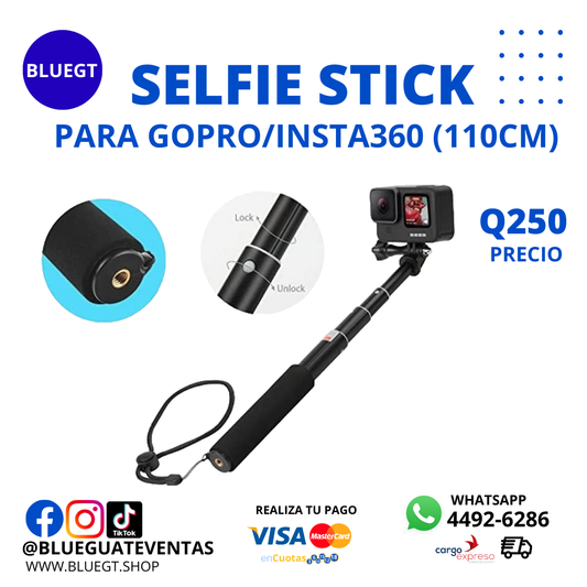 SELFIE STICK GOPRO/INSTA (110CM)
