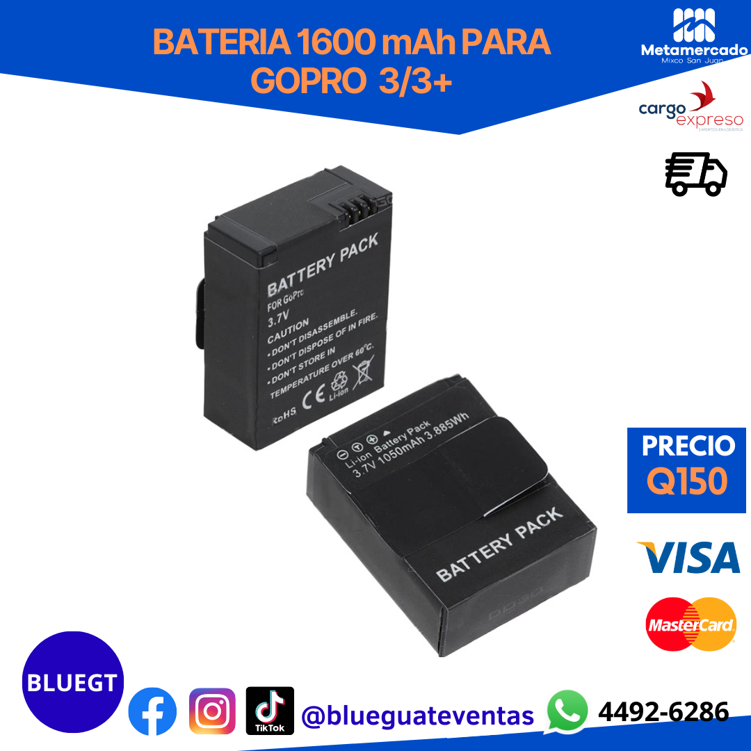 BATERÍAS PARA GOPRO 3/3+