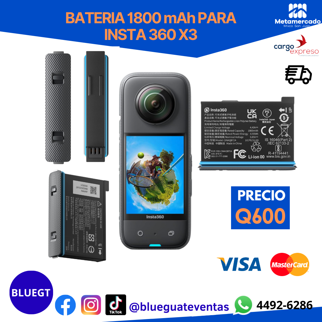 BATERÍAS PARA INSTA360 ONE X3