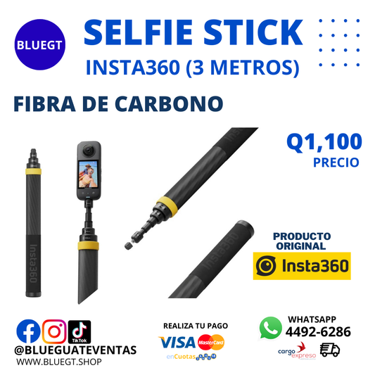SELFIE STICK INSTA360 3METROS FIBRA DE CARBONO