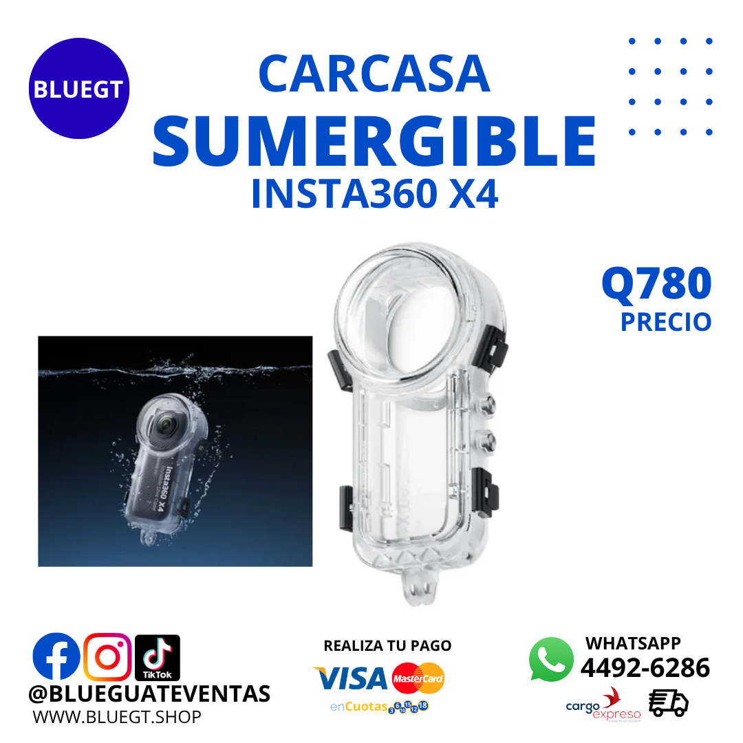 CARCASA SUMERGIBLE INSTA360 X4