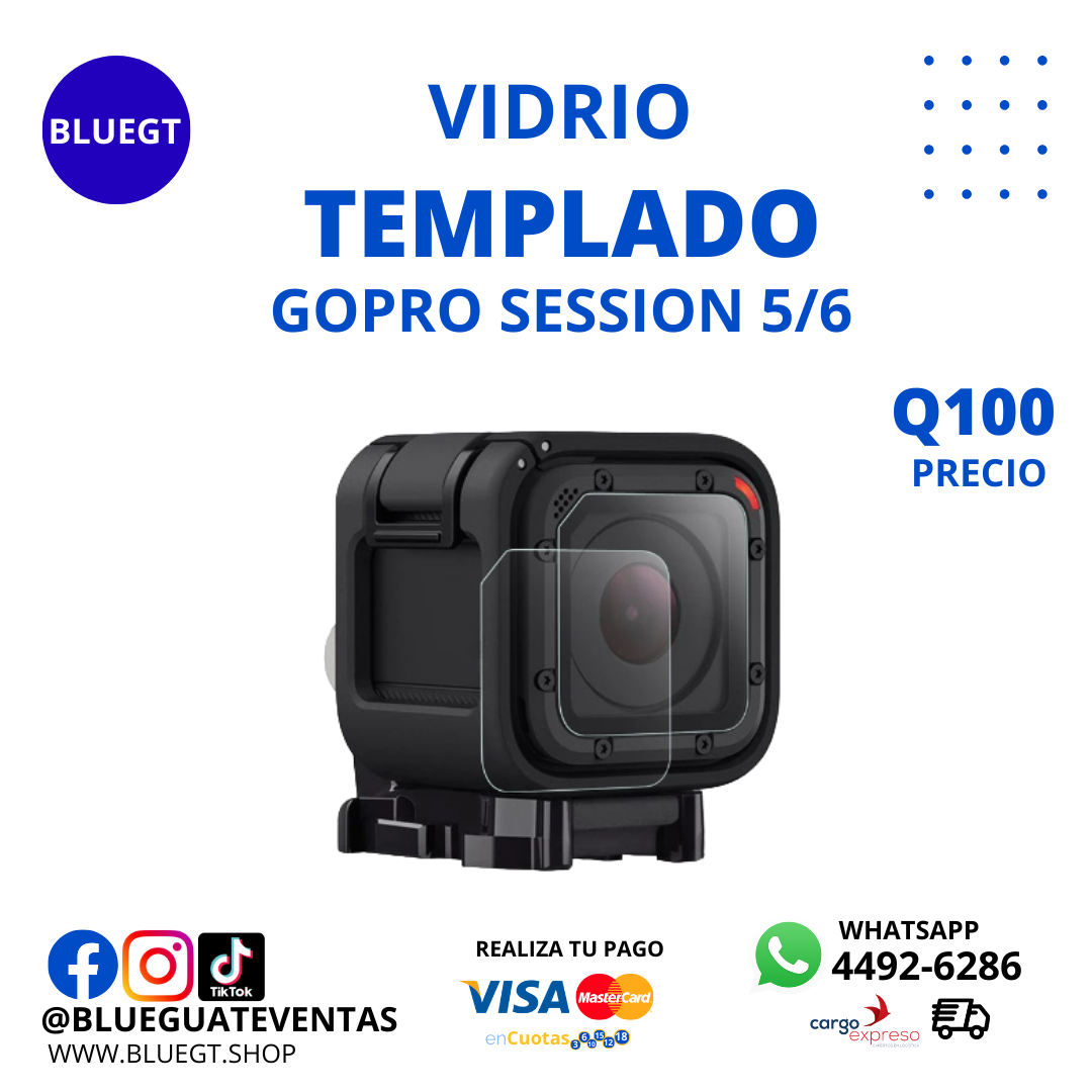 VIDRIO TEMPLADO GOPRO SESSION 4/5