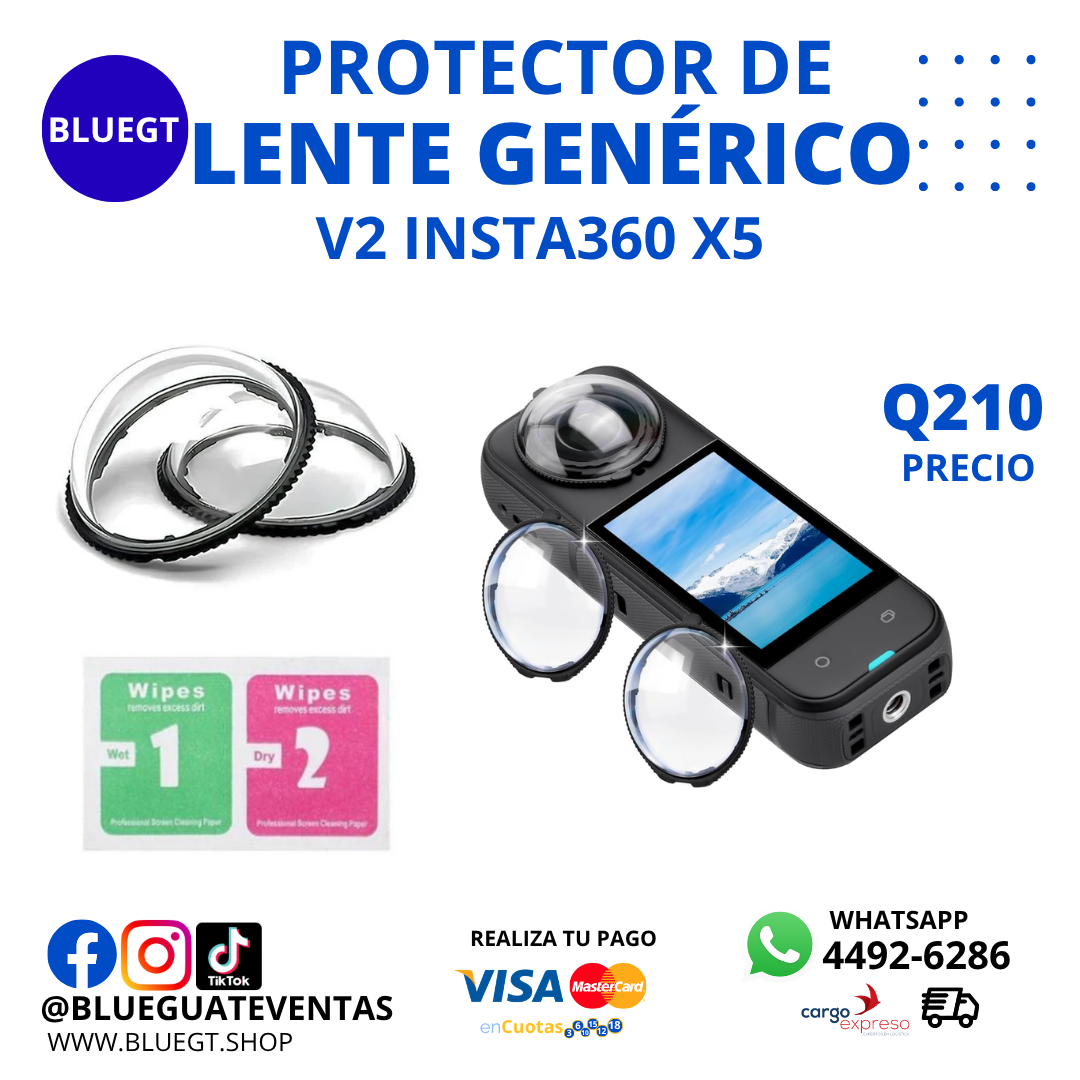PROTECTOR DE LENTE GENÉRICO V2 INSTA360 X5
