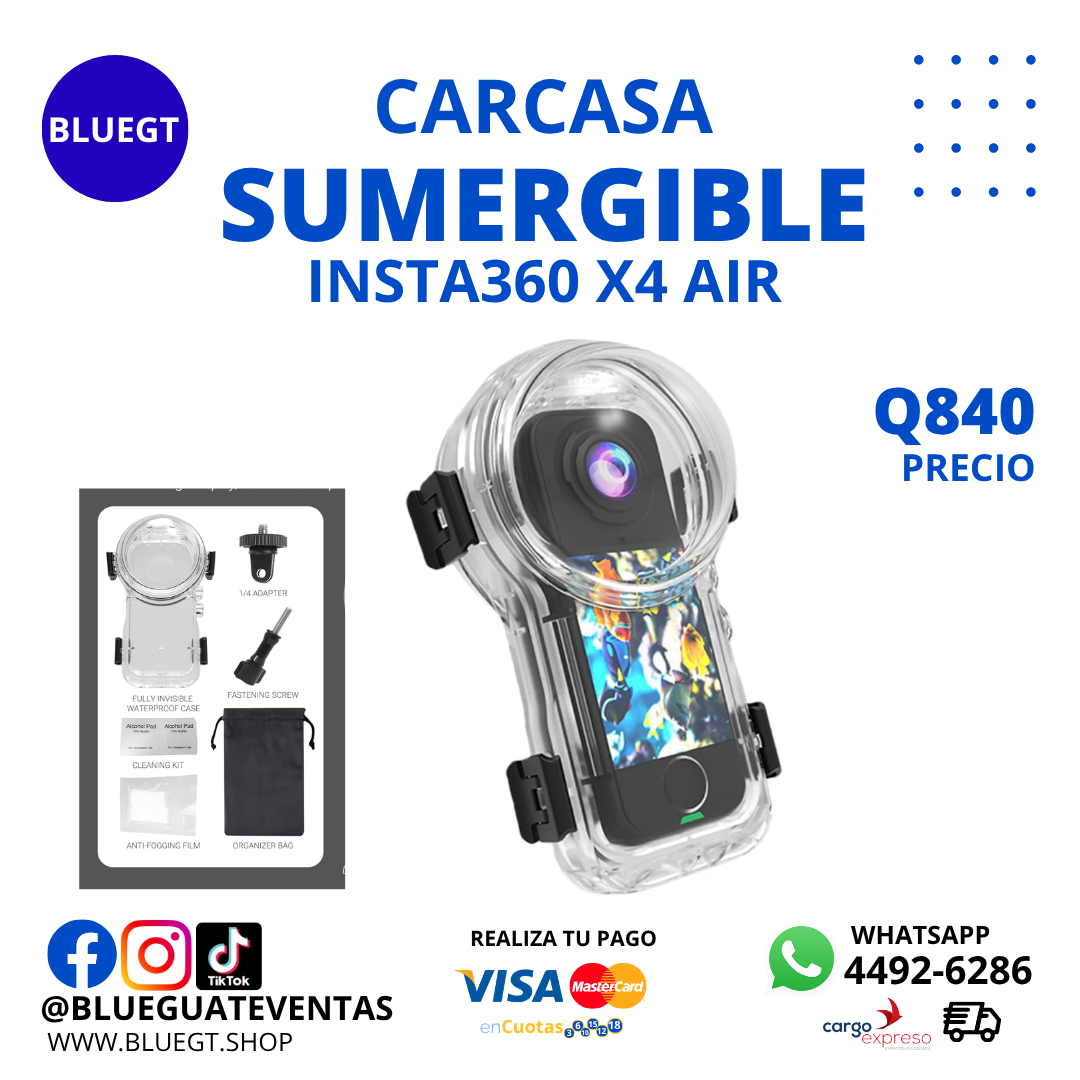 CARCASA SUMERGIBLE INSTA360 X4 AIR