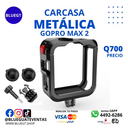 CARCASA METÁLICA GOPRO MAX 2
