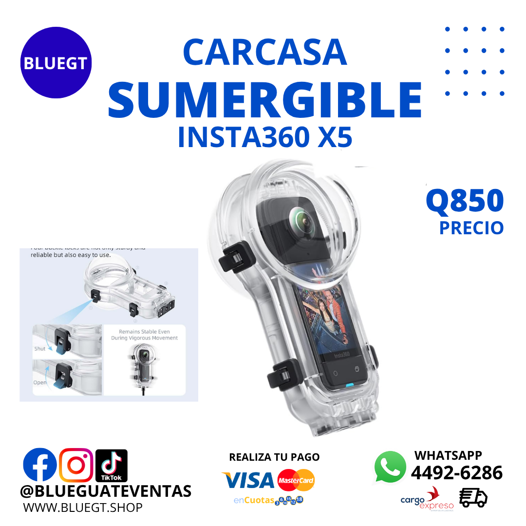 CARCASA SUMERGIBLE INSTA360 X5