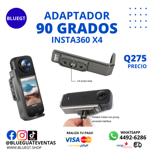 ADAPTADOR 90GRADOS INSTA360 X4