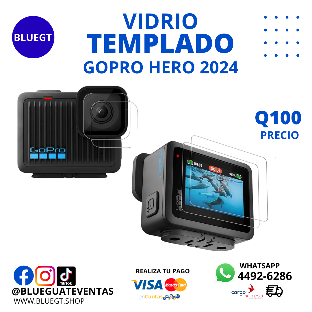 VIDRIO TEMPLADO GOPRO 2024 / LIT
