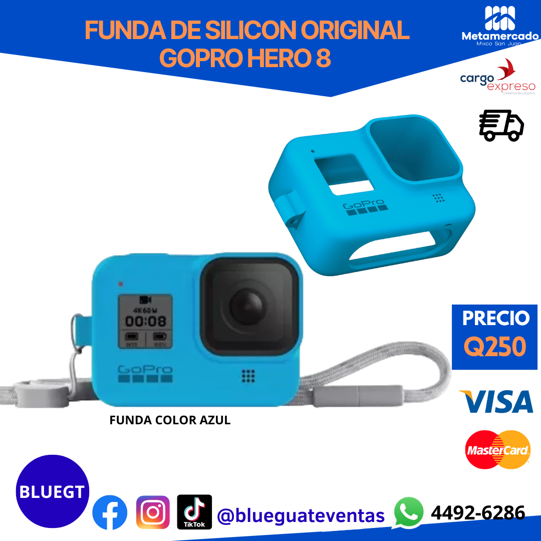 FUNDA DE SILICON GOPRO HERO 8 BLACK