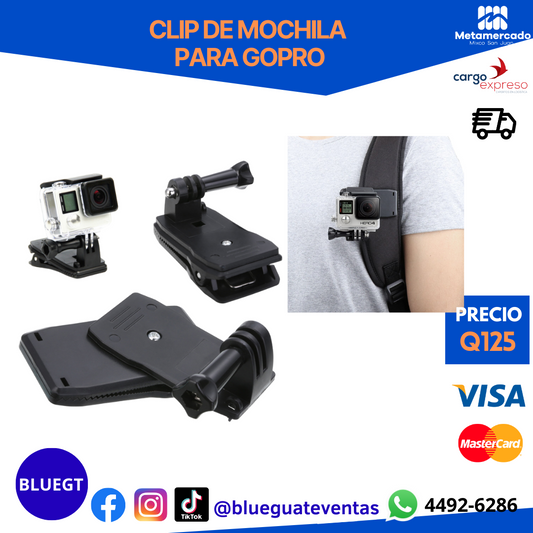 CLIP DE MOCHILA PARA GOPRO